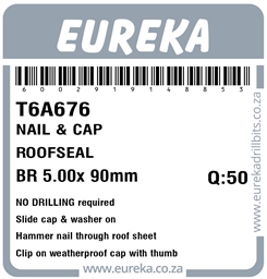 T6A676 - Roof Nail & Cap -T6A676_Label_T